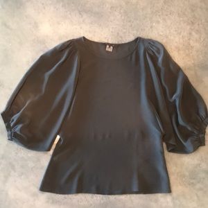 Heather grey silk Pippa blouse